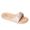 Femmes Scholl iconic | Pescura Flat Cuir Blanc